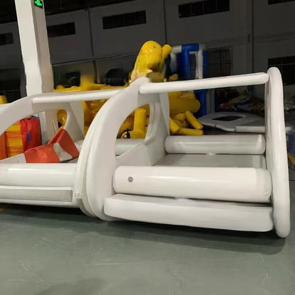 Outdoor Camping Fishing Water Inflatable Yacht Houseboat Solar Perpetual Motion Floating Platform Gas Boat