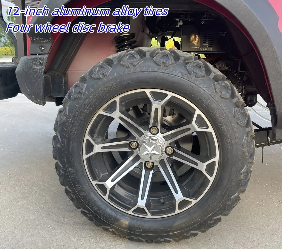 2025 New 4+2 Seat Adult Multi-Function Electric Golf Cart with Customizable Speakers and LED Ambient Lights