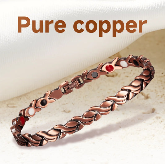 Magnetic Pure Copper Bracelets for Women Vintage Fish Chain Health Energy Magnet