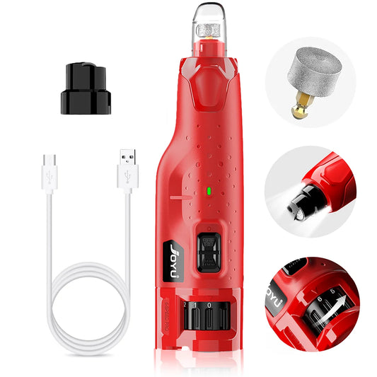 Dog Nail Grinder Dustproof with 2 LED Light - Super Quiet Powerful 6-Speed Nail Trimmer File for Small Medium Large Dogs dog acc