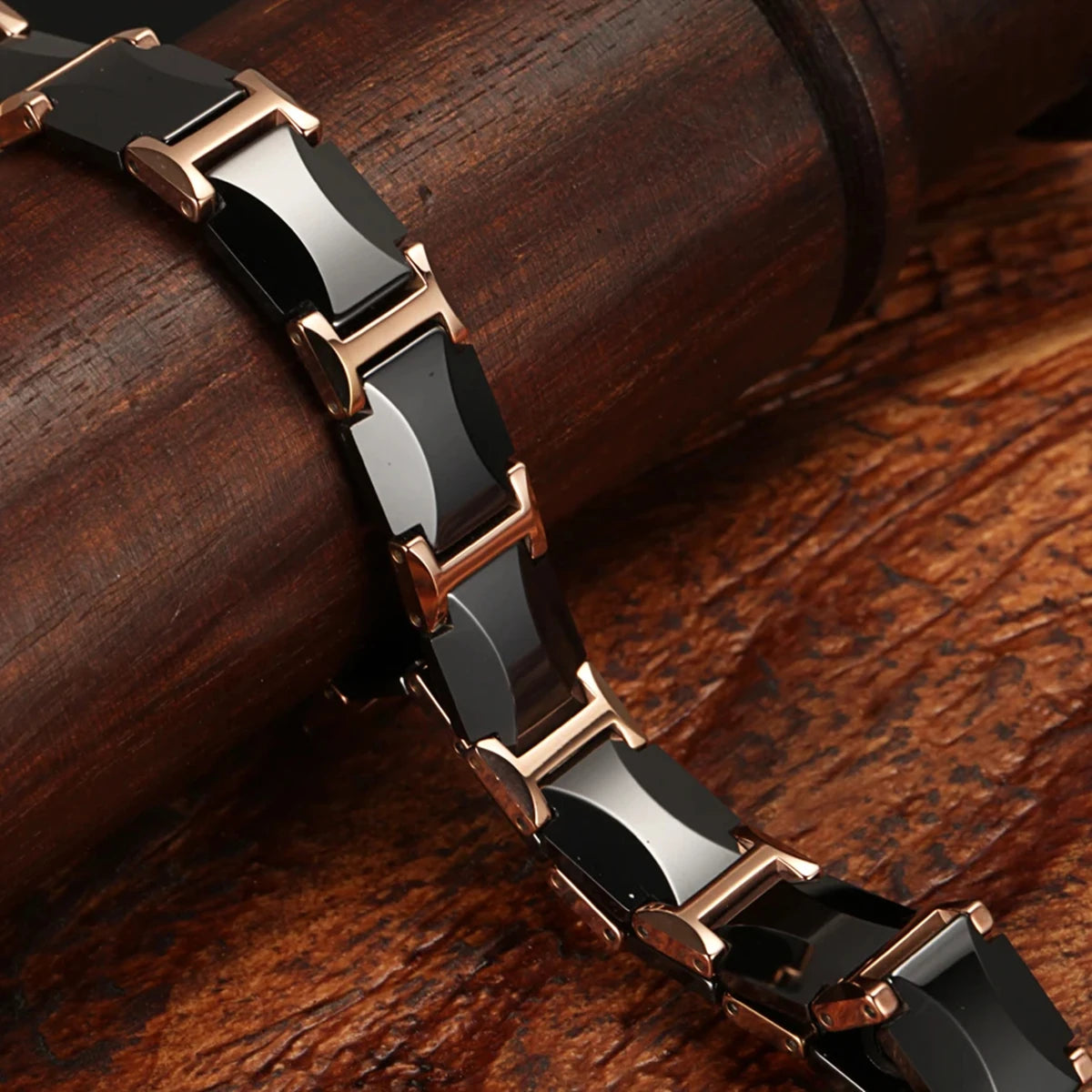 ARADOO Classic Dreamy Blue Ceramic Titanium Steel Bracelets Strap Buckle Design