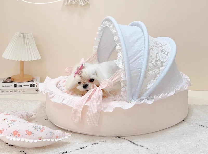 Indoor Dog Kennel Soft Playpen Booth Dogs Villa Luxury Small Dogs Cradle Beds Sleeping Teddy Large Doghouse Cat Pets Supplies