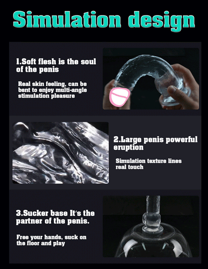 Soft Jelly Dildo Different Sizes Transparent Realistic Fake Dick Penis with Suction Cup G Spot Vagina Massage Sex Toy for Women