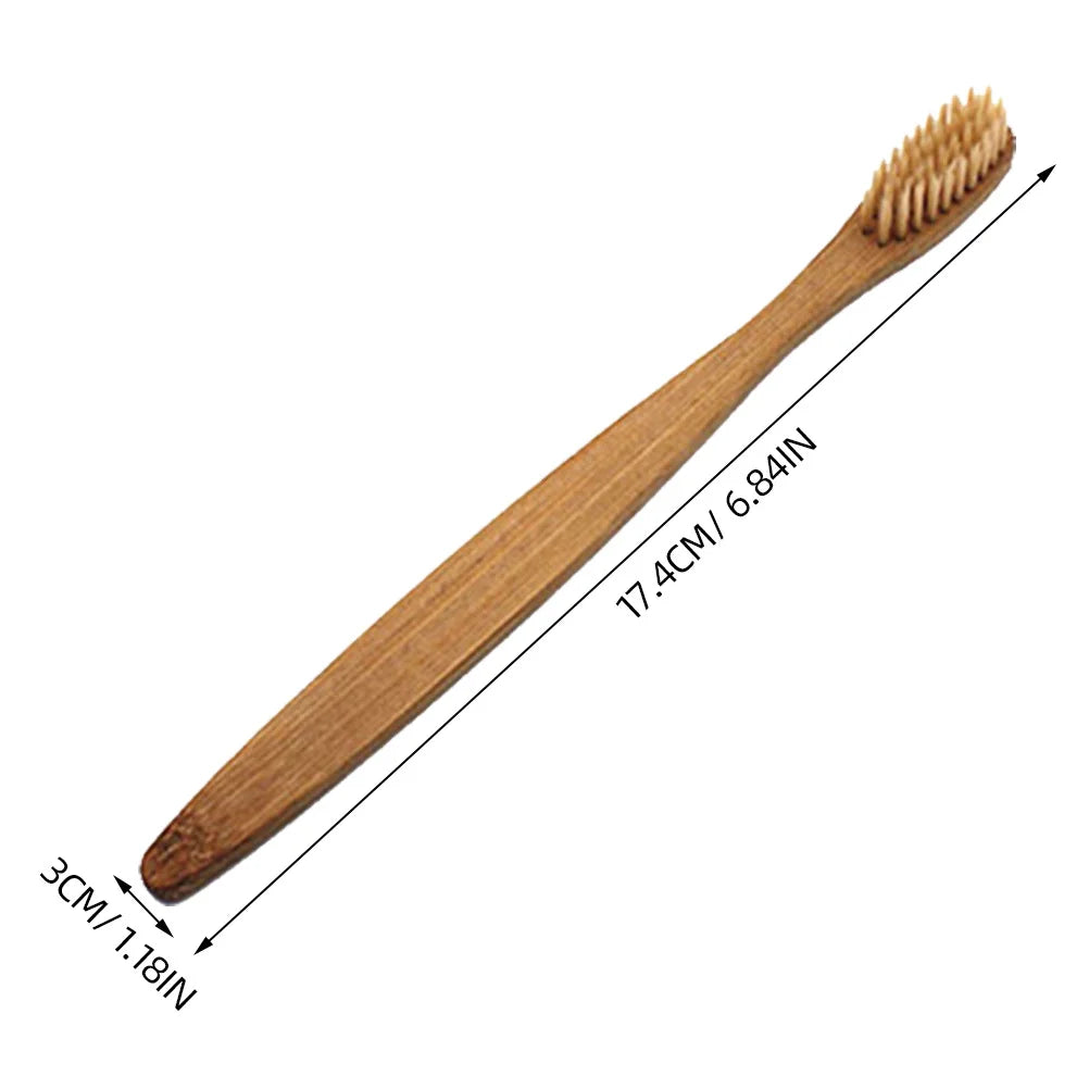 8pcs Bamboo Toothbrush Wooden Eco-Friendly Bristle Tooth Brushes For Sensitive G