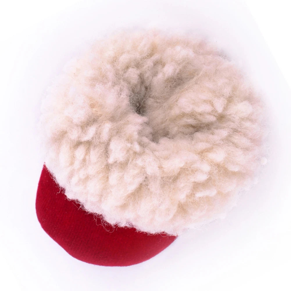 4Pcs Pet Dog Snow Boots Autumn Winter Warm Plush Dog Shoes for Small Medium Dog Cats S-XL Soft with Non-Slip Soles