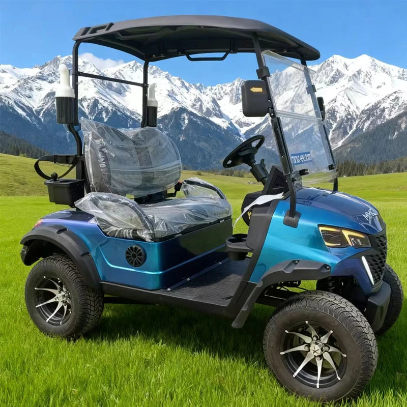 MMC 4WD aluminum alloy frame, off-road tires, 48V/72V Lithium Battery Acoustic 2/8 Seat Golf Cart, 4000W/7000W Golf Cart