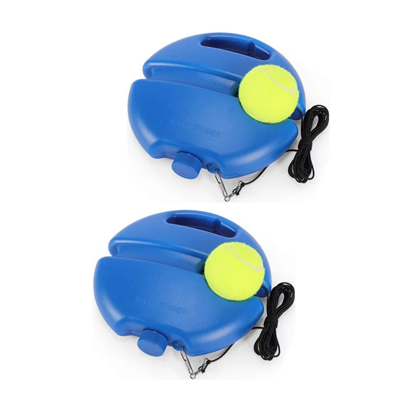 Portable Solo Tennis Trainer - With Bounce Ball & Practice Rope, Easy Setup for Backyard, Court or Gym, Improve Skills Anywhere