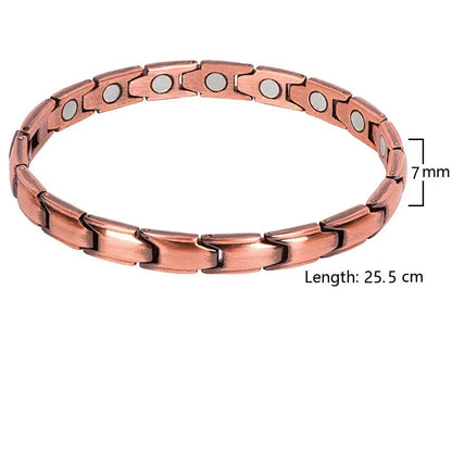 Womens Magnetic Therapy Anklets 99.9% Pure Solid Copper 3500 Gauss Magnets Ankle