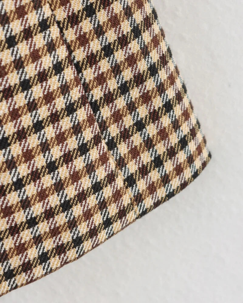 Women's Plaid Blazer Spring Casual Double Breasted Suit Jacket Office Work Daily Outwear Two Colors