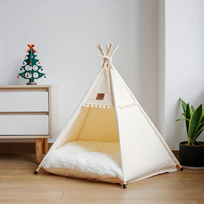 Lighted Pet Tent Bed With Cushions - All-Season Comfortable Cat And Dog Tent,  Suitable For Small To Medium-Sized Pets