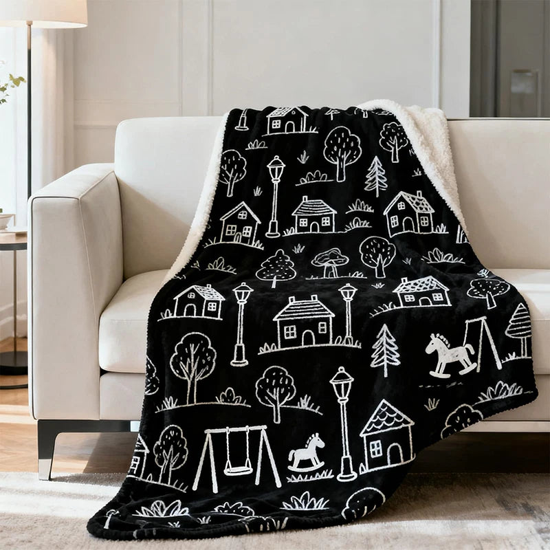 DIY Coloring Washable Fleece Throw Blanket, a Soft and Cozy Art Project Suitable for Both Kids and Adults
