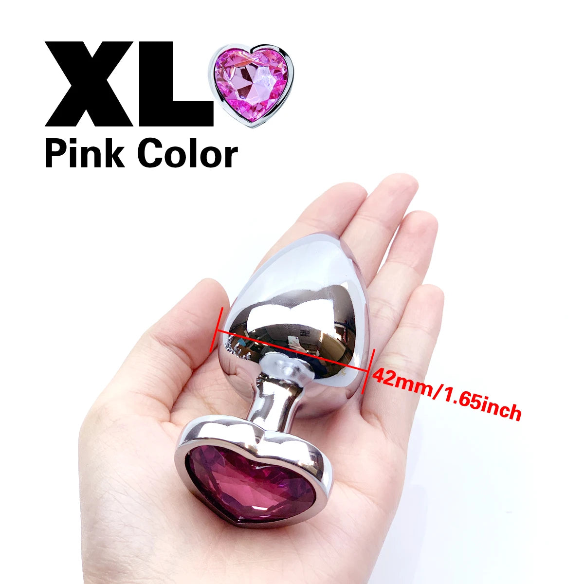 Metal Anal Plug Heart Crystal Beginner To Expert 5 Size Butt Plug Adult Toy Tail Female/Male Dildos Sex Toys Couples Adults Game