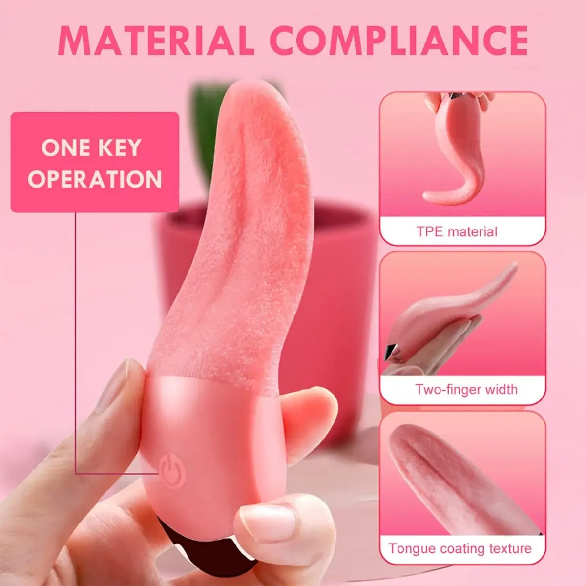 Heating Tongue Licking Vibrator G spot Clitoral Stimulator Mini Clit Sex Toys for Women Rechargeable Nipple Female Masturbator