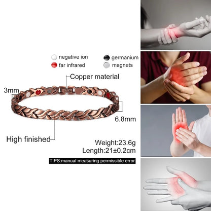 Magnetic Pure Copper Bracelets for Women Vintage Fish Chain Health Energy Magnet