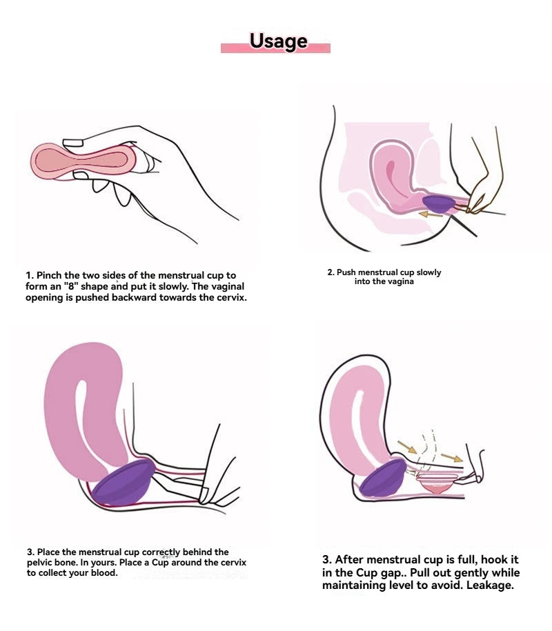 Soft Silicone Lady Cup Reusable certified Disc Accessories Disk With Storage bag Kit Women Health Care Feminine Hygiene