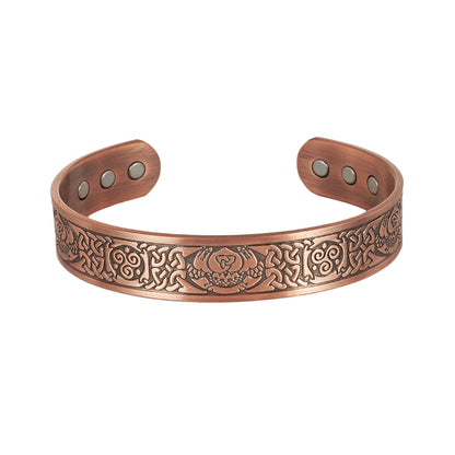 Vinterly Pure Copper Bracelet Yggdrasil Viking Adjustable Magnetic Bangles Arthr