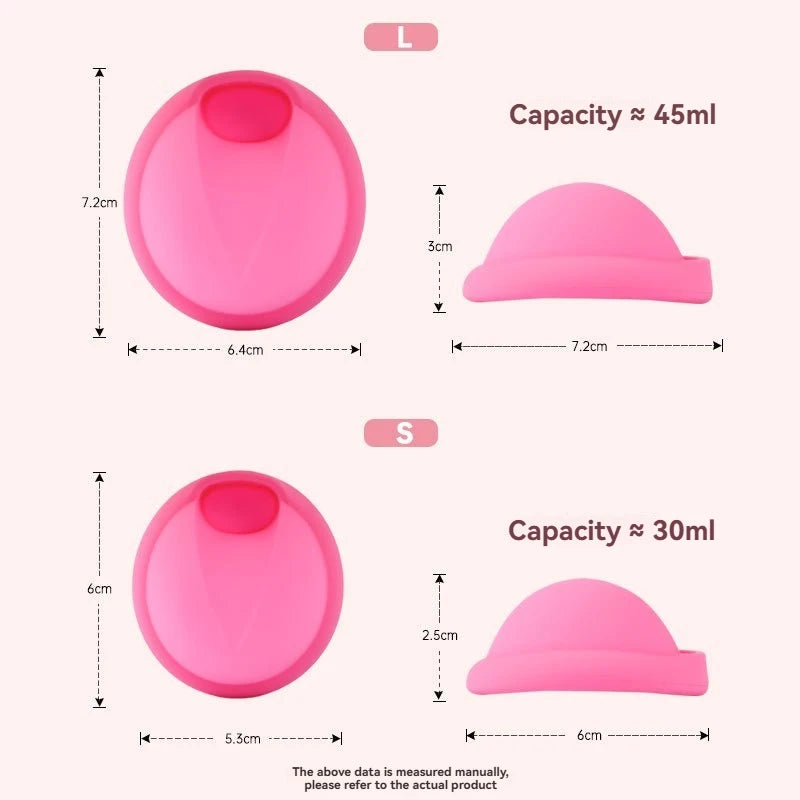 Soft Silicone Lady Cup Reusable certified Disc Accessories Disk With Storage bag Kit Women Health Care Feminine Hygiene