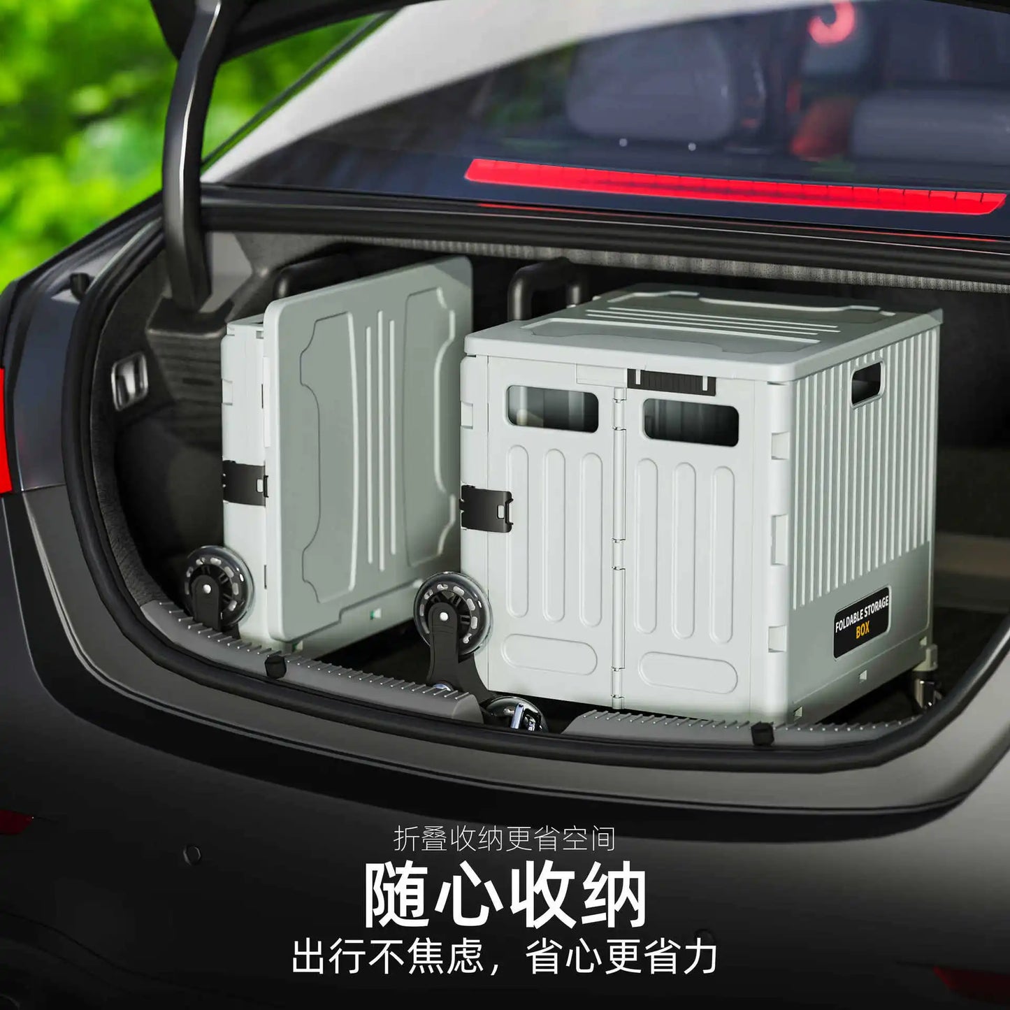 Folding Shopping Cart Household Multi-functional Mobile Shopping Cart Camping Storage Plastic Large-capacity Shopping Cart