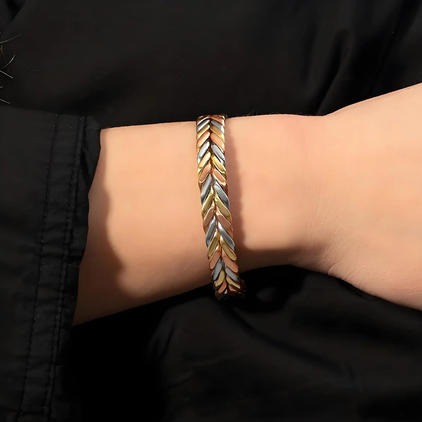 ARADOO Pure Copper Bracelets for Women 3500 Gauss Magnetic Therapy Braided Cuff