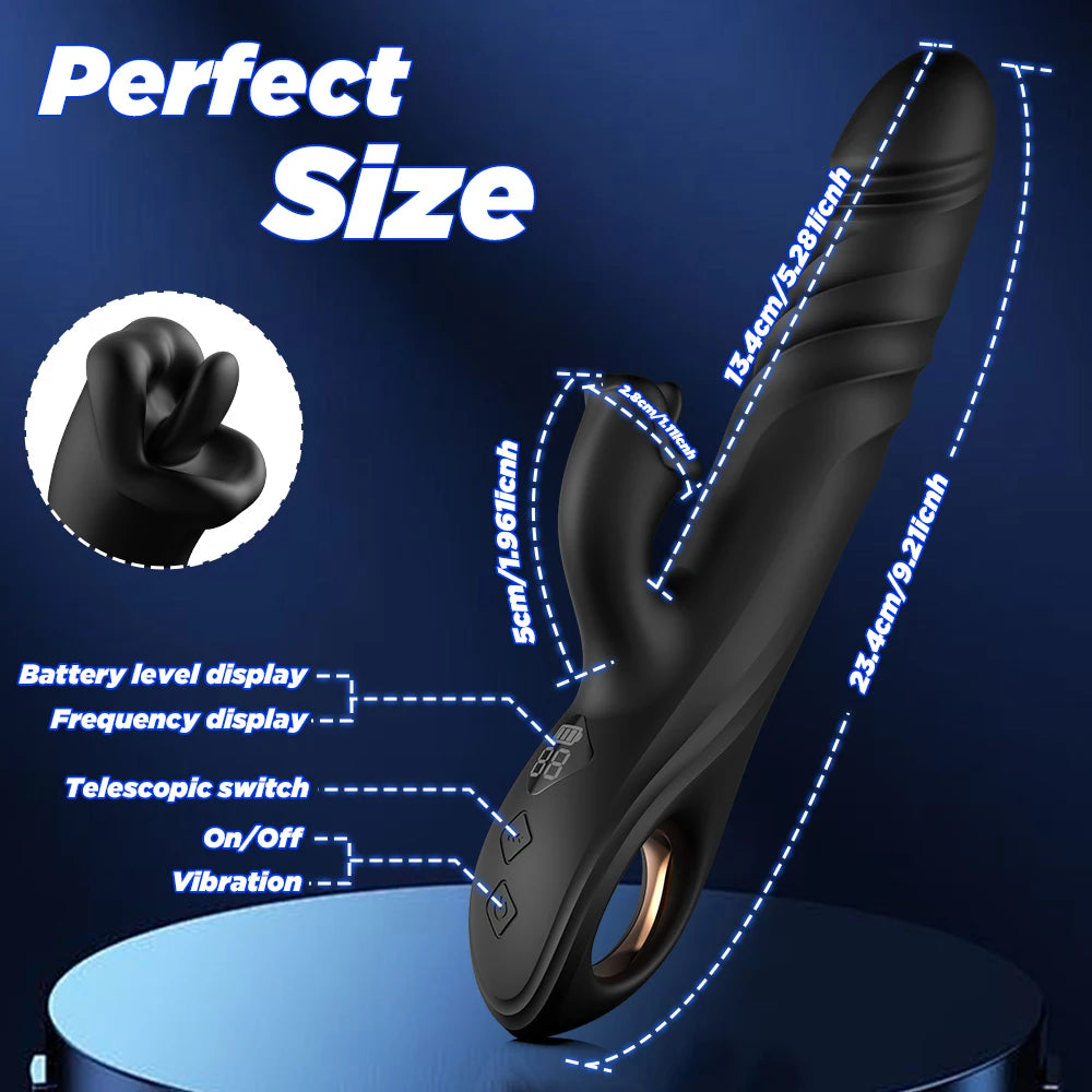 Thrusting Rabbit Vibrator for Women Go and Come G-Spot Dildo Vibrator Clitoris Stimulator Female Masturbation Sex Toy for Women