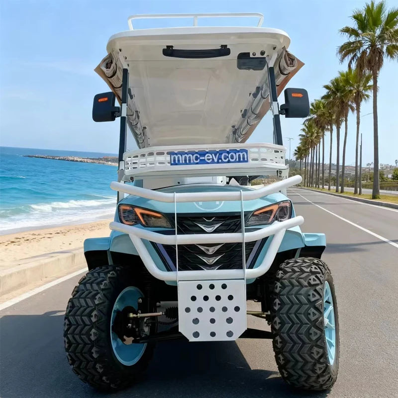 MMC 4WD aluminum alloy frame, off-road tires, 48V/72V Lithium Battery Acoustic 2/8 Seat Golf Cart, 4000W/7000W Golf Cart