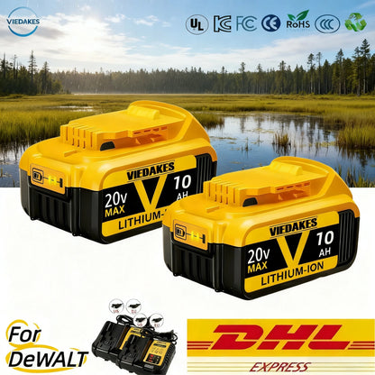 DeWalt 20V Replacement Battery – 8Ah, 10Ah & 12Ah Li-Ion | Compatible with DCB200, DCB205, DCD & DCF Series