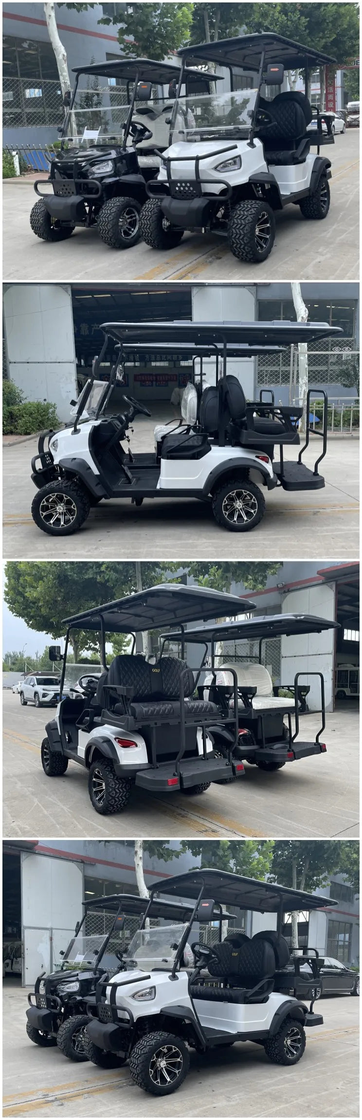 China Made Top Adult Golf Cart 6 Seater 25 MPH Speed Electric Vehicle Club 350CC Gas Powered Sightseeing Car