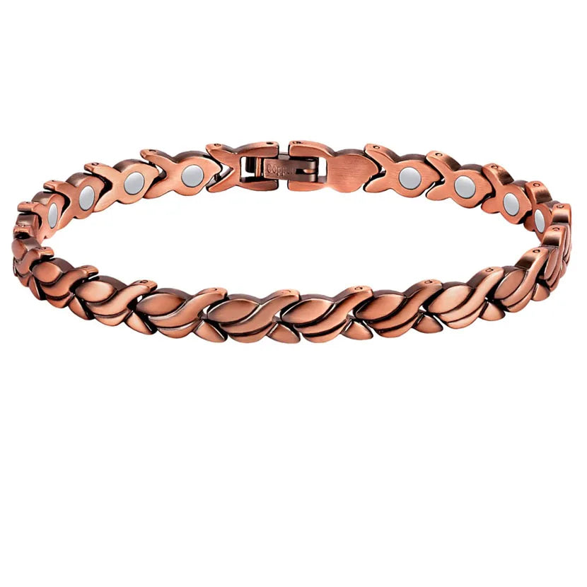 Womens Magnetic Therapy Anklets 99.9% Pure Solid Copper 3500 Gauss Magnets Ankle