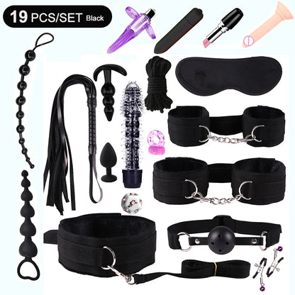 BDSM Kits Sex Bondage Vibrators Sex toys for Women Couples Adult 18 Handcuffs erotic accessories anal plug Dildo Sexy Toys Shop