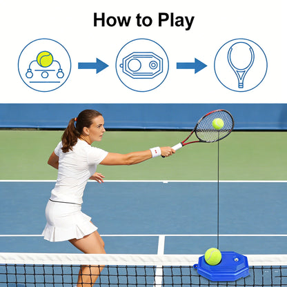 Solo Tennis Trainer Rebound Ball Self Practice Training Tool With Rope Tennis Equipment For Beginner Adult Training Set