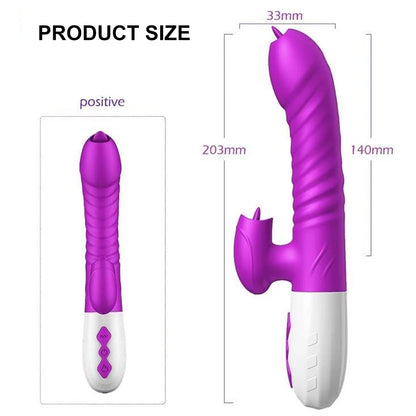 Thrusting Rabbit Vibrator for Women Go and Come G-Spot Dildo Vibrator Clitoris Stimulator Female Masturbation Sex Toy for Women