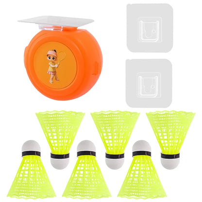 Solo Badminton Training Device Badminton Single Player Rebound Practice Swing Adult Self-Adhesive Elastic Badminton Trainer Set