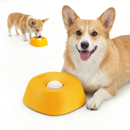 Slow Feeder Dog Bowls, Lick Sphere Puzzle Feeder for Liquid Treats, Non-Spill Pu