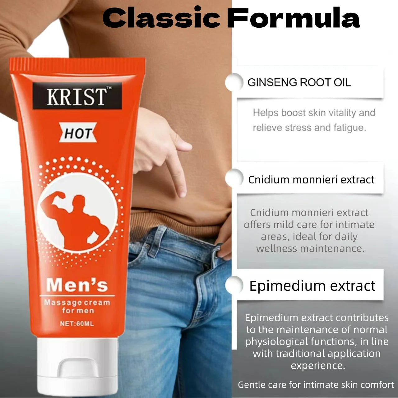 Epimedium Extract Men’s Intimate Nourishing Gel 60ml Private Care