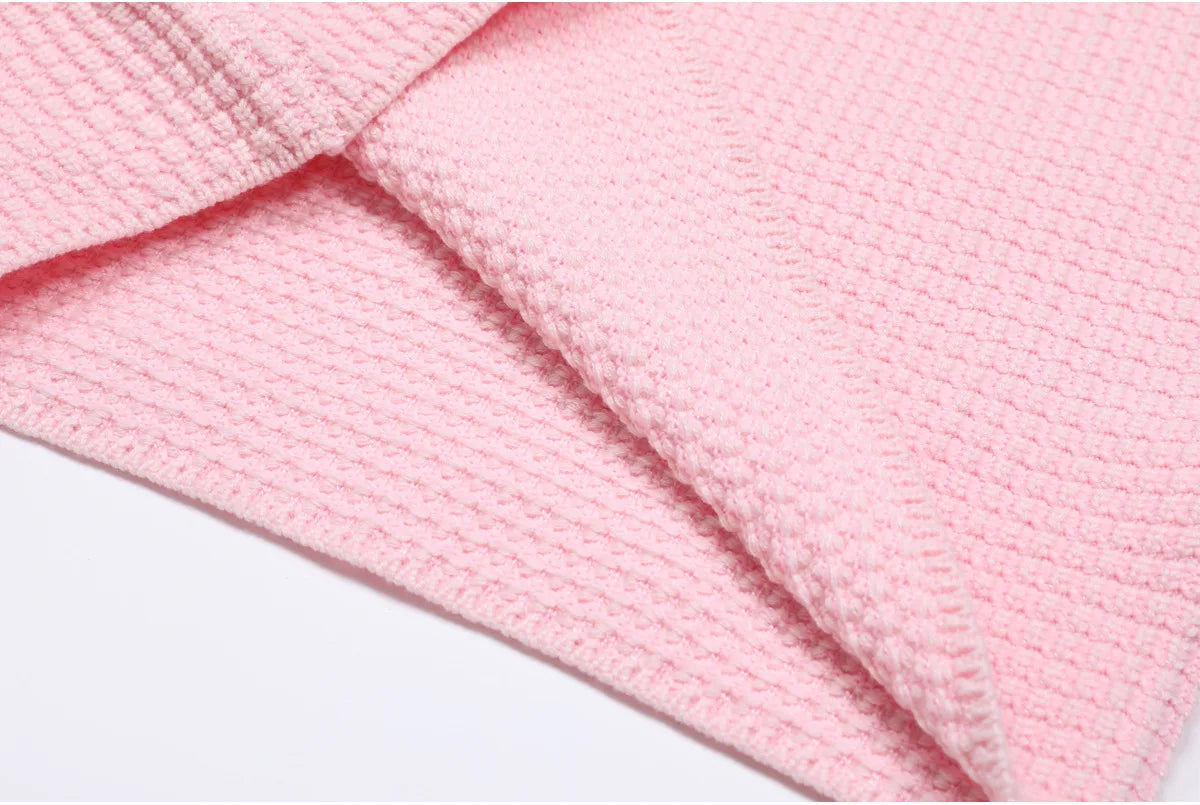 Autumn New High-End Fashion Knitted Beaded Slim Long Sleeve Dress Heavy Round Ne