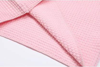 Autumn New High-End Fashion Knitted Beaded Slim Long Sleeve Dress Heavy Round Ne