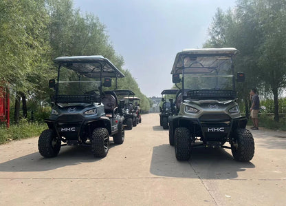 MMC 4WD aluminum alloy frame, off-road tires, 48V/72V Lithium Battery Acoustic 2/8 Seat Golf Cart, 4000W/7000W Golf Cart