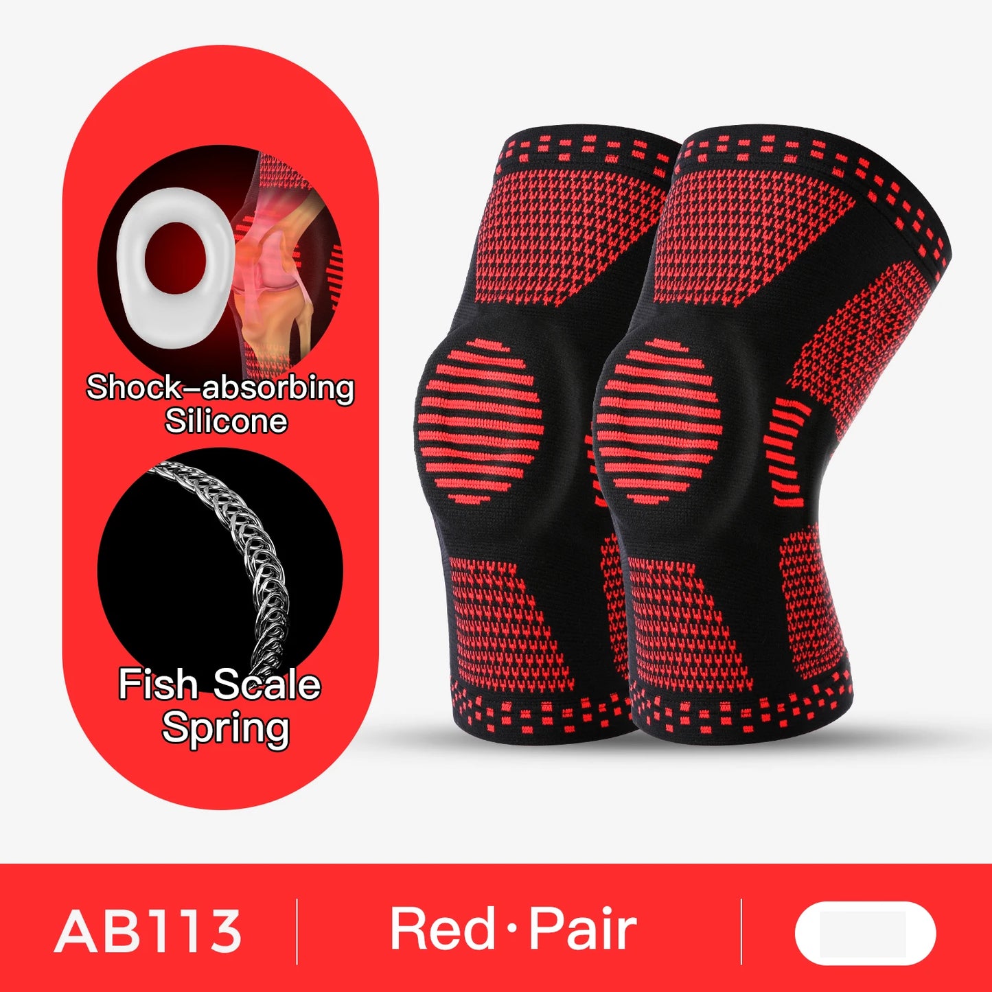 1/2 Piece Compression Knee Sleeve Silicone Protection Support Knee Pain Sport Pads Running Gym Arthritis Knee Workout Sports