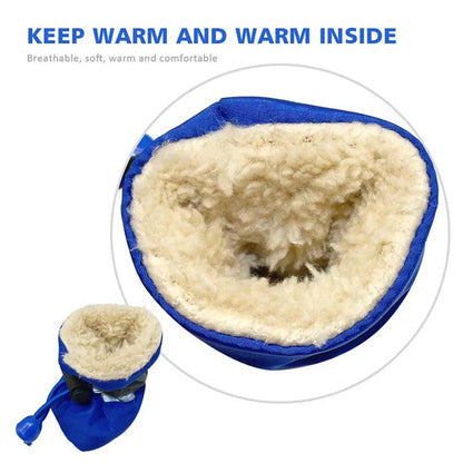 4pcs/set Waterproof Winter Pet Dog Shoes Anti-slip Rain Snow Boots Footwear Thick Warm For Small Cats Puppy Dogs Socks Booties