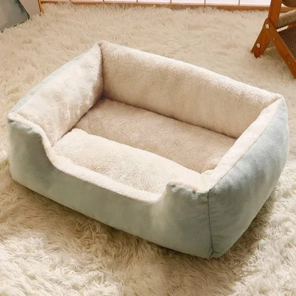 Winter Warm Cat Kennel Dog Kennel Pad Square Kennel Small and Medium-sized Dog Teddy Corgi Sofa Bed All-weather Pet Kennel