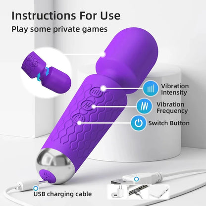 20 Speeds Powerful AV Vibrator Magic Wand Anal Clitoris Stimulator Sex Toys for Women G spot Massager Adult Female Sex Product