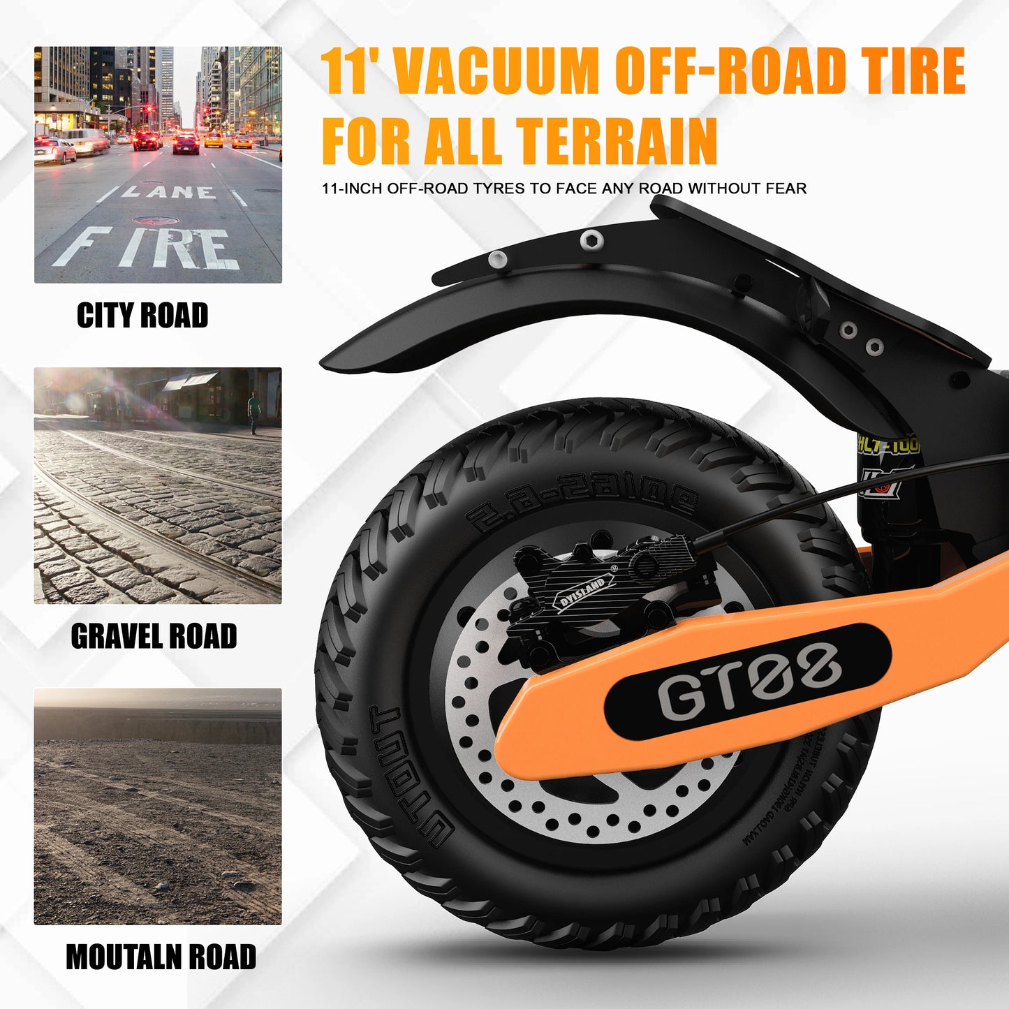 Electric Scooter Dual Motor 5600W Adult, Top Speed 46MPH,60V27AH, 11-inch Off-Road Tires Sport Folding eScooter