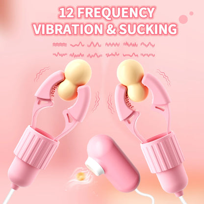 Vibrating Nipple Clamp Tongue Licking Sucking Vibrator For Women Breast Massage Labia Clitoris Clip Stimulation Massager Sex Toy
