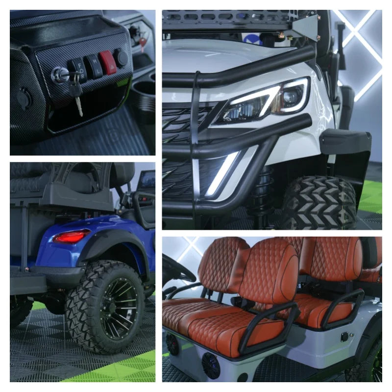MMC 2025 Model 48V/72V Lithium Battery 4x4 Golf Cart, Aluminum Frame, Made in China, Golf Cart, 2/4/6/8 Seats