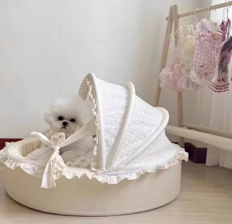 Indoor Dog Kennel Soft Playpen Booth Dogs Villa Luxury Small Dogs Cradle Beds Sleeping Teddy Large Doghouse Cat Pets Supplies