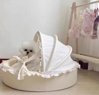 Indoor Dog Kennel Soft Playpen Booth Dogs Villa Luxury Small Dogs Cradle Beds Sleeping Teddy Large Doghouse Cat Pets Supplies