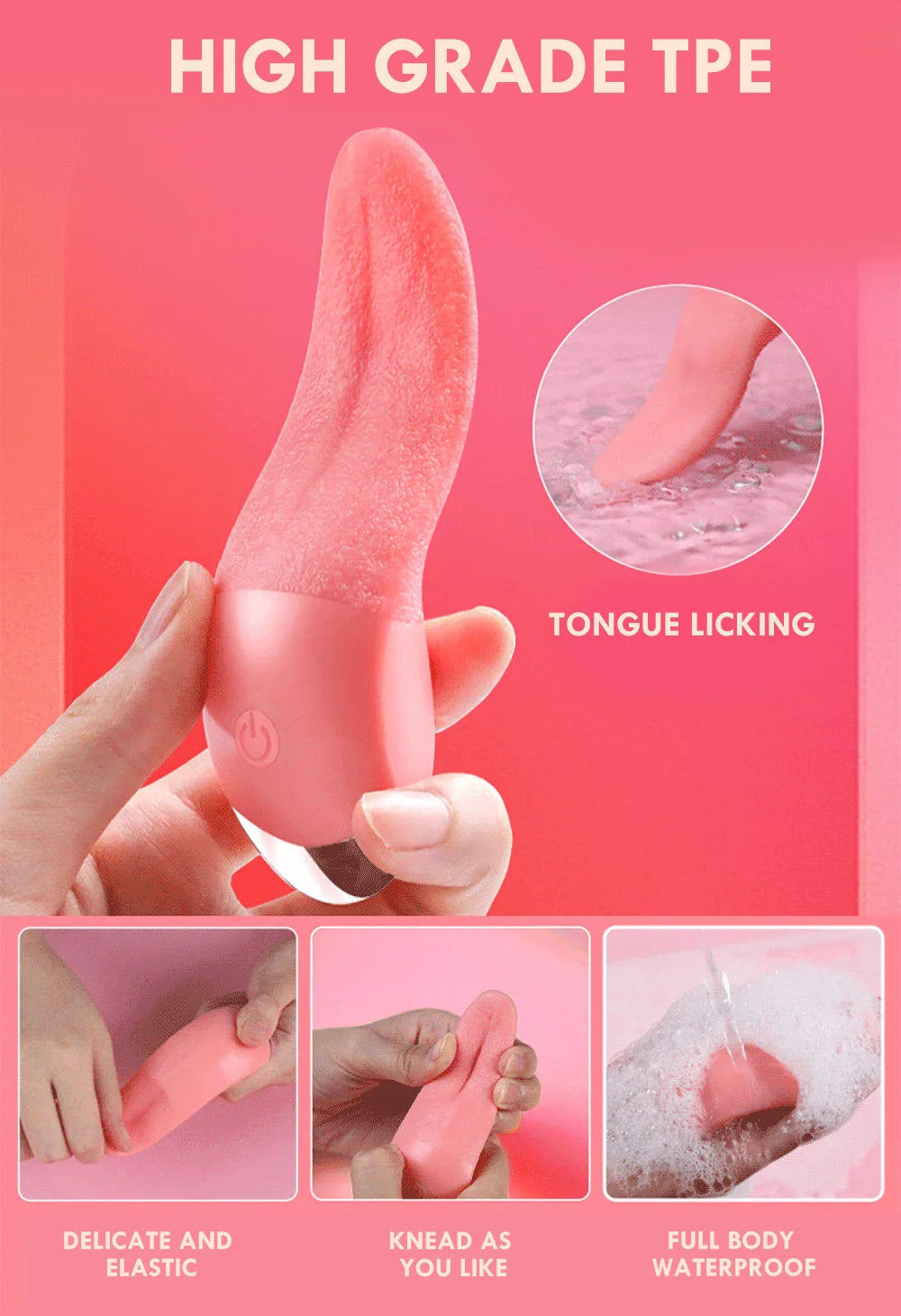 Heating Tongue Licking Vibrator G spot Clitoral Stimulator Mini Clit Sex Toys for Women Rechargeable Nipple Female Masturbator