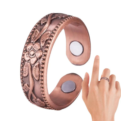 6mm Men Women Magnetic Rings Finger Ring Comfortable Copper Jewelry Vintage For Wedding Parties Adults Special Pain Relief