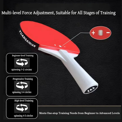 Table Tennis Solo Swing & Power Training Racket-Reverse Spin Explosive Force Trainer