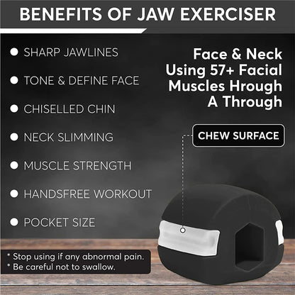 3 Pieces Set Food-Grade Silica Gel Jaw Exerciser with Lanyards Jawline Chew Bite Breaker for Face Fitness And Masseter Training
